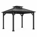 Altana ogrodowa z aluminium i stali 3m x 3m czarna