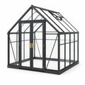 Szklarnia aluminiowa czarna ze szkłem hartowanym 4 mm