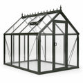 Szklarnia aluminiowa z hartowanego szkła 4 mm, czarna