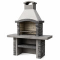 Grill z betonu i kamienia, szary, 200 cm