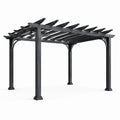 Pergola metalowa z malowanej stali 300x300 cm czarna