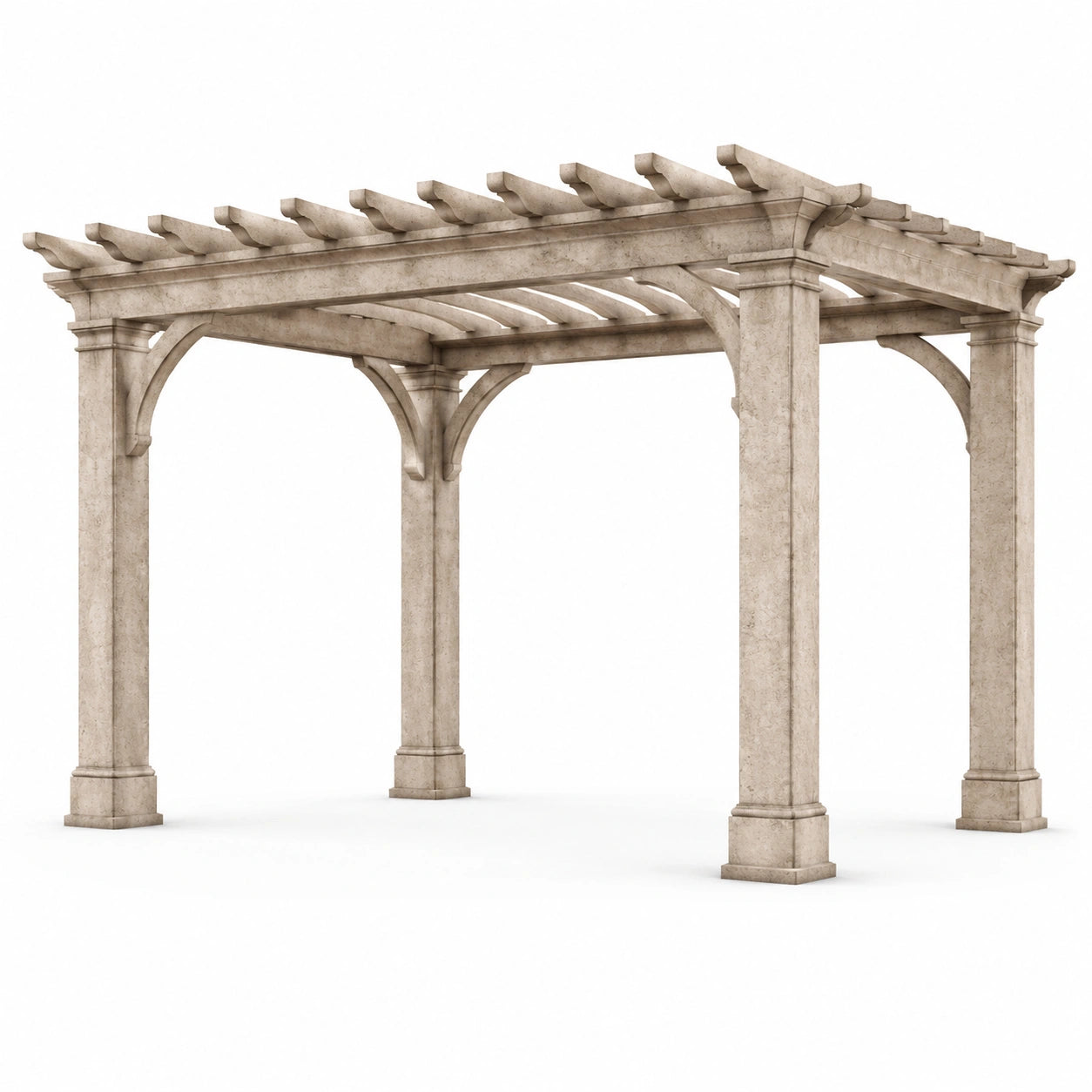 Pergola ogrodowa z betonu architektonicznego 300x300x250 cm beżowa